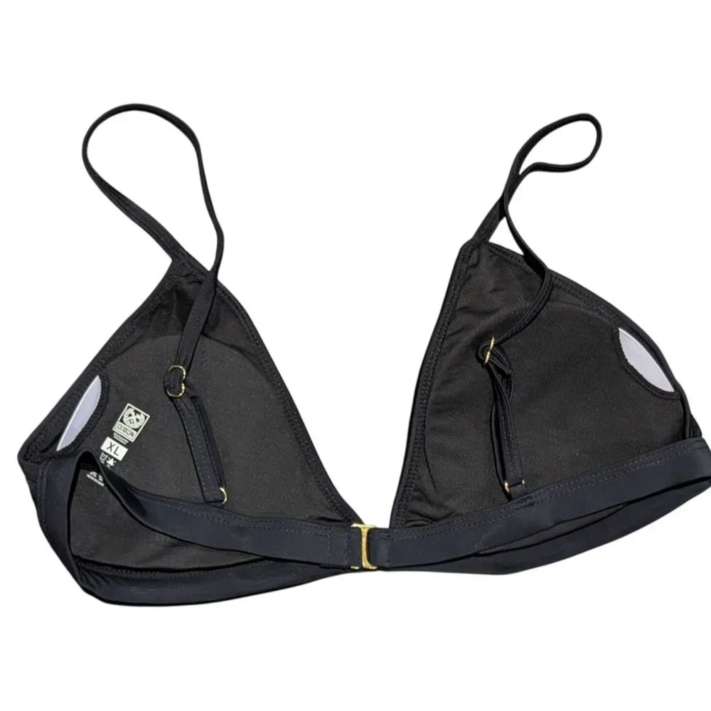 Dixxon Black Tanning Swimsuit Womens Medium Brazilian‎ String Bikini 2 Piece Set